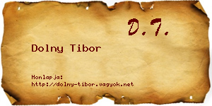 Dolny Tibor névjegykártya
